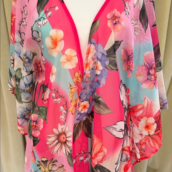 NWT - Agua Bendita x Revolve - Women’s Dará Floral Kimono Coverup - Picture 4 of 9